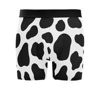 Flat Angle Boxer Trunk for Men UK High Waisted Underwear Shorts Enhancement Pouch for Balls Briefs Moisture-Wicking Anti-Chafing Underpant Shorts Cute Cow Print Boxer Brief Breathable Soft Bottoms
