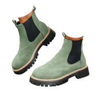 Flat Ankle Boots for Women 2026,Vintage Short Lace Up No Heel Leather Casual Booties Arch Support,Comfortable Arch Support Flat Boots Slip On Outdoor Shoes for Walking All Day Casual Non Slip