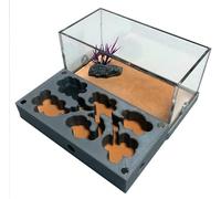 Flat Ant Farm Concrete Habitat Ecological Ant House Pet Ant Nest Workshop With Moisture Retention Pool And Feeding Area(D)