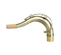 Flat B Saxophone Curved Neck Brass Silver Plated Extended Curved Neck Wooden Tube Replacement Accessories And Parts (Color : 01)