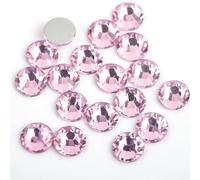 Flat Back Crystal Rhinestones, Non Hotfix Nail Art Rhinestones Multicolor SS3-SS40(Light Pink,SS16 1440pcs)