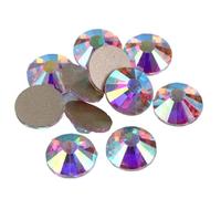 Flat Back Crystal Rhinestones, Non Hotfix Rhinestones Multicolor 1.2-10.1mm Flat Back Glue On for Nail Art(Ss2-1440pcs)