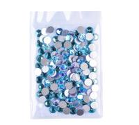 Flat Back Crystal Rhinestones, Non Hotfix Rhinestones Multicolor Multiple Sizes Crystal AB Glass 288 pcs for Nail Art(Dream Aqua.,SS40-144pcs)