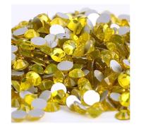 Flat Back Crystal Rhinestones, Rhinestones Bedazzling Gems 3D Nail Art Crystal Non HotFix Decorations(Citirine,SS10-1440pcs)