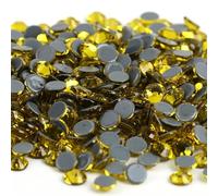 Flat Back Crystal Rhinestones, Rhinestones Crystal AB Glass Hotfix Iron Ons Art Sewing Fabric Decoretion(Citrine,Ss16 1440pcs)
