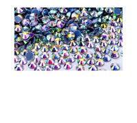 Flat Back Crystal Rhinestones, Rhinestones Hotfix High Quality Crystal AB Iron On Nail Glass Stone DIY Boots(Crystal AB,SS6-SS30 Mix 1200Pcs)