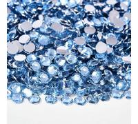 Flat Back Resin Rhinestone 2MM 3.0mM 4.0mM 5MM 6MM Round Non Hot Fix Rhinestones Stones for Craft DIY Tumbler Shoe Decoration-Lt Sapphire-3.0mm 2500pcs
