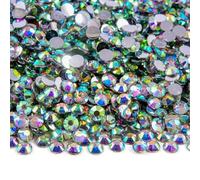 Flat Back Resin Rhinestone 2MM 3.0mM 4.0mM 5MM 6MM Round Non Hot Fix Rhinestones Stones for Craft DIY Tumbler Shoe Decoration-Crystal AB-Silver-3.0mm 2500pcs