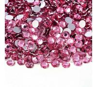 Flat Back Resin Rhinestone 2MM 3.0mM 4.0mM 5MM 6MM Round Non Hot Fix Rhinestones Stones for Craft DIY Tumbler Shoe Decoration-Dk Pink-2mm 2500pcs