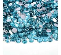 Flat Back Resin Rhinestone 2MM 3.0mM 4.0mM 5MM 6MM Round Non Hot Fix Rhinestones Stones for Craft DIY Tumbler Shoe Decoration-Aquamarine-3.0mm 2500pcs