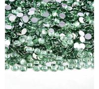 Flat Back Resin Rhinestone 2MM 3.0mM 4.0mM 5MM 6MM Round Non Hot Fix Rhinestones Stones for Craft DIY Tumbler Shoe Decoration-Lt Peridot-3.0mm 2500pcs