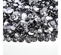 Flat Back Resin Rhinestone 2MM 3.0mM 4.0mM 5MM 6MM Round Non Hot Fix Rhinestones Stones for Craft DIY Tumbler Shoe Decoration-Black Diamond-3.0mm 2500pcs