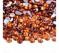 Flat Back Resin Rhinestone 2MM 3.0mM 4.0mM 5MM 6MM Round Non Hot Fix Rhinestones Stones for Craft DIY Tumbler Shoe Decoration-Orange-6mm 500pcs