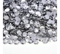 Flat Back Resin Rhinestone 2MM 3.0mM 4.0mM 5MM 6MM Round Non Hot Fix Rhinestones Stones for Craft DIY Tumbler Shoe Decoration-Crystal-Silver-2mm 2500pcs