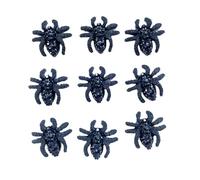 Flat Back Rhinestones Diamante, 50pcs Mini Spider Flat Back Resin Cabochons Rhinestone Crystal Strass for Clothes Jewelry Bag Making DIY Crafts 13mm Diamond Art(Silver)