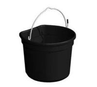 Flat Backed Stable Bucket - A. Perry - Black