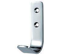 Flat Bar One Piece Coat Hook 41mm Projection Bright Stainless Steel Loops Metallics One Size