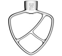 Flat Beater Replacement for KitchenAid 3.5 Qt. Tilt-Head Stand Mixers/Polished 18/8 Stainless Steel Accessories/No coating/Dishwasher Safe