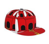 Flat Bill Brim Baseball Cap - Flag of Gibraltar Print Unisex Dad Caps Stylish Adjustable Hat, for Men & Women Black