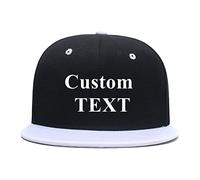 Flat Bill Classic Hat Adjustable Personalised Brim High Top End Trendy Color Style Plain Tone Custom Baseball Cap