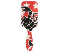 Flat Black Scorpions Stars Red White gentle mens hair brushed massage brush for hair loss with Ergonomic handle cepillo para peinar