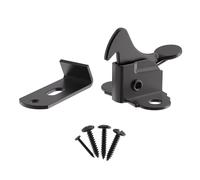 Flat Black Spring Action Elbow Door Catch & Latch - Hardware for Doors, Spring Loaded Catch for Antique, Vintage or Modern Furniture - VL1-SBL