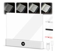 Flat Book Light, LED Book Light, Rechargeable Clear LED Flat Reading Light, 3 Colors Board Wireless, Timer & Memory Function, Bedside Lamp Book Lovers Gifts for Boys and Girls Women Man (White)
