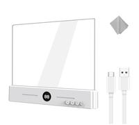 Flat Book Light, Reading Light Book Lamp,Rechargeable LED Clear Full Page Reading Light with 3 Colors & Timer,Reading Lights for Books in Bed (White)