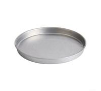 Flat Bottom Round Stainless Steel Dish For Serving Appetizers Main Courses Desserts In For Restaurant Home Environments(22CM)