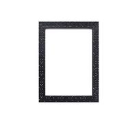 Flat Bright Mirror Effect Mosaic Picture/Photo/Poster frame with Perspex Sheet - Moulding 28mm Wide and 16mm Deep - (29.7 x 42.0cm) Black Bling A3