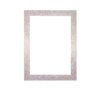 Flat Bright/Mirror effect/Pop star Picture/Photo/Poster frame - With an MDF backing board - Pearl White Bling Colour A4 Size