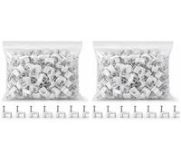 Flat Cable Clips 14mm White, Plastic Nail-In Wire Clips for TV, Telephone, Internet and Electrical Cables, Wall Fixing Cable Tidy Clips for Home and Office, 100 Pack