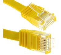 kenable FLAT CAT6 Ethernet LAN Patch Cable Low Profile GIGABIT RJ45 10m YELLOW