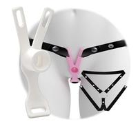 Flat Chastity Cage with Adjustable Waist Strap, Interesting Flat Inverted Chastity Devices for Male Cross-Dressing -UKGA04Z (White-Short, A:Same and Cheaper)