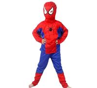 Flat Chest Classic Child Costume, Spider Costume Children's Spider Clothing Children with Mask 3D Anime Suit, Kids Hero Costume Cosplay for Carnival Halloween Costume Party, Kids Superhero Fancy Dress