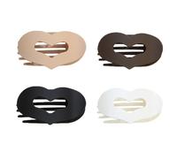 Flat Claw Clips, 2025 Curved Design Hair Claw Clips, Heart shaped Lay Flat French Barrettes for Thick, Thin, Long and Short Hair for Women(B)