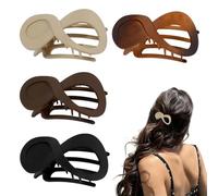 Flat Claw Clips for Women French Non-Slip Large 4 Piece