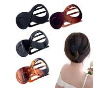 Flat Claw Clips for Women French Non-Slip Large 4 Piece
