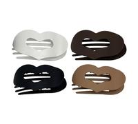 Flat Claw Clips for Women - Heart Flat Clip French Hair Claw | Fashion Barrettes Strong Hold for Girls Long Styling Work School Shopping Dating Party Wedding Beach Outdoor