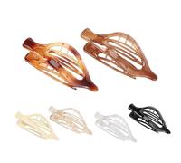 Flat Claw Clips - Pc French Vintage Design Retro Alligator Clip Elegant Style Accessory With Strong Grip | Fashion Hair Tool for Thin and Thick Strands Use Q