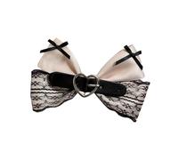 Flat Clip Hairpin Heart Lace Balletcore Headwear Bunches Clip Elegant Bowknot Hair Clip