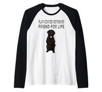 Flat-Coated Retriever Friend for Life Dog Friendship Raglan Baseball Tee