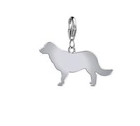 Flat-Coated Retriever Silhouette Silver Charm