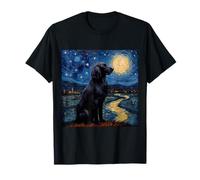 Flat Coated Retriever Starry Night - Flat Coated Retriever T-Shirt