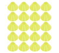 Flat Cones, 20PCS 4.5x9x9cm PE Multifunction Soccer Training Disc Cone Set Cones For Sports Training Soccer Cones Soccer Training Sign For Kids Novice Outdoor (Yellow)