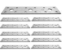 Flat Connecting Joining Plate Galvanised Heavy Duty Metal Steel Sheet 5.91"x 1.38"x 0.1" (150 x 35 x 2.5mm) Pack of 10pcs