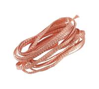 Flat copper braided cable 1/5M wide 4-25mm tinned copper plated braided sleeve expandable steel wire cable conduction power audio speaker metal sheath(Pure Copper,10mmx1M)