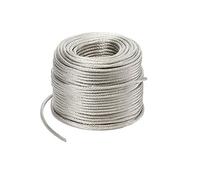 Flat Copper Braided Ground Strap, Braided Stranded Bare Copper Wire Grounding Cable Tinned 10m Multicolor 2.5mm-2.8mm(Silver,4#Diameter:2.8mm)