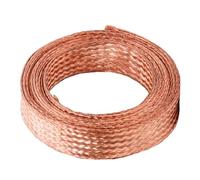 Flat Copper Braided Ground Strap,Wire, Cable, Bare Braid Lead Length 3 meters for Grounding, Bonding and Electrical Connections(50 square)