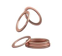 Flat Copper Washers ID 14 16 18 20 22 24 27 30 33 36 42 45 48 50 60mm Copper Flat Washer Ring Gaskets Seal Plain Spacer Washers Fastener
